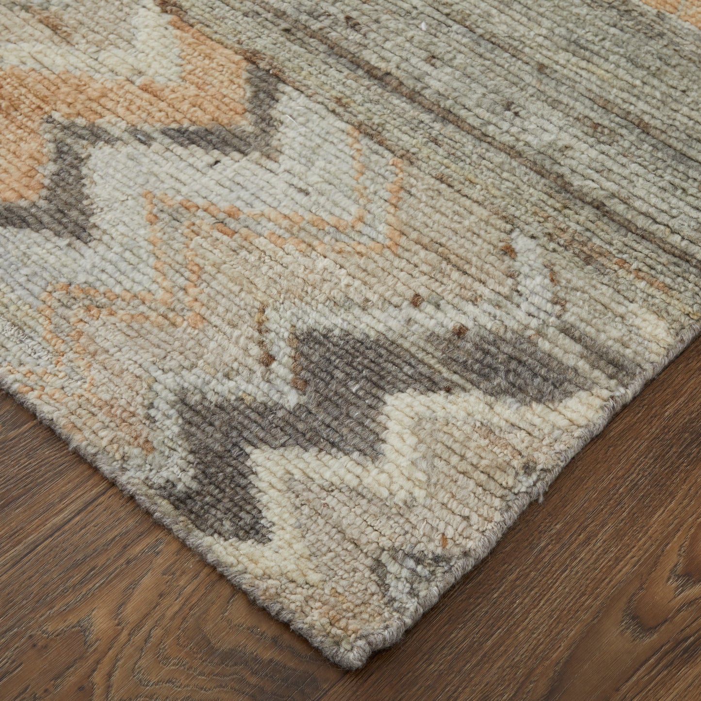 Kasbah Transitional/Bohemian & Eclectic/Country Moroccan/Diamond/Argyle Ivory/Gray/Orange - Feizy Rug