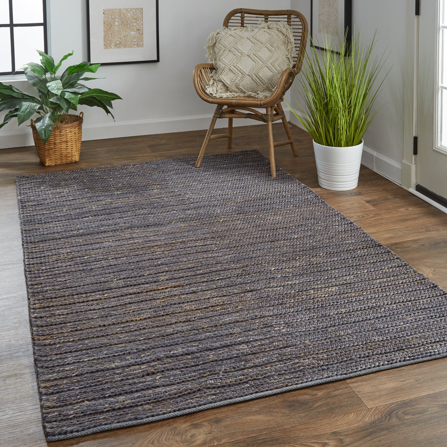 Kaelani Transitional/Casual Abstract Brown/Blue/Taupe - Feizy Rug