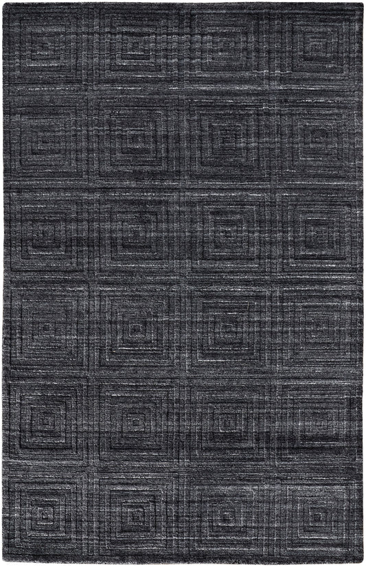 Redford Transitional/Casual/Farmhouse Gray/Black Accent Rug