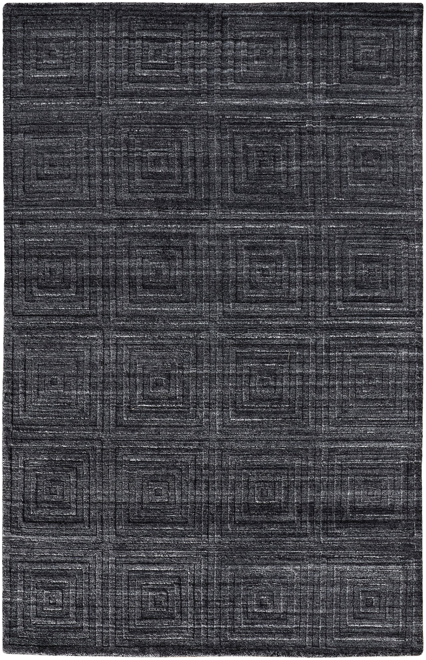Redford Transitional/Casual/Farmhouse Gray/Black Area Rug
