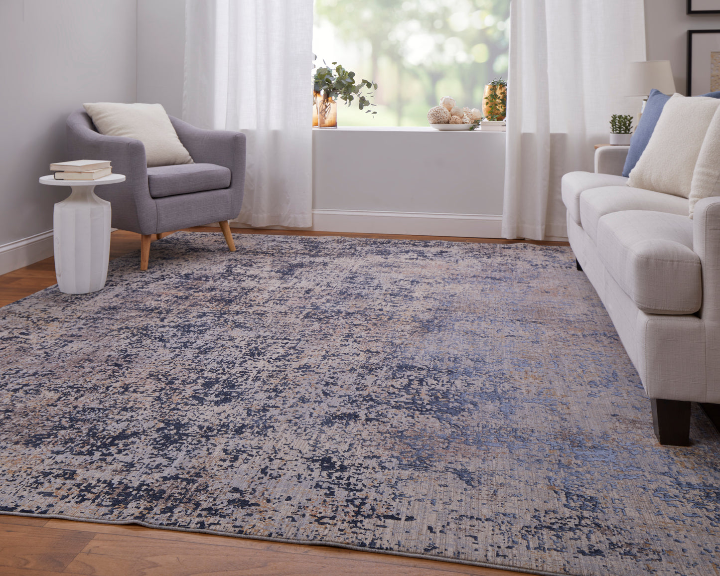 Pryor Modern/Casual/Bohemian & Eclectic Blue/Tan/Brown Area Rug