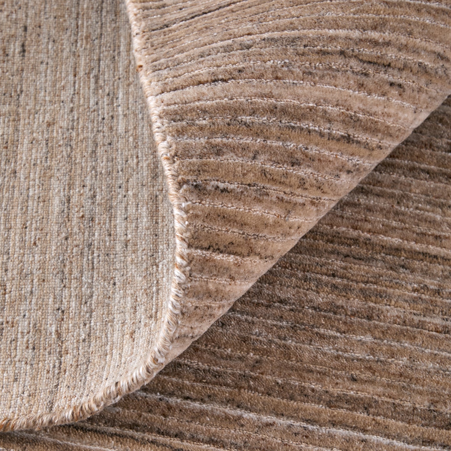 Lakewood Modern/Casual Solid/Distressed/Stripes Tan/Brown/Gray - Feizy Rug