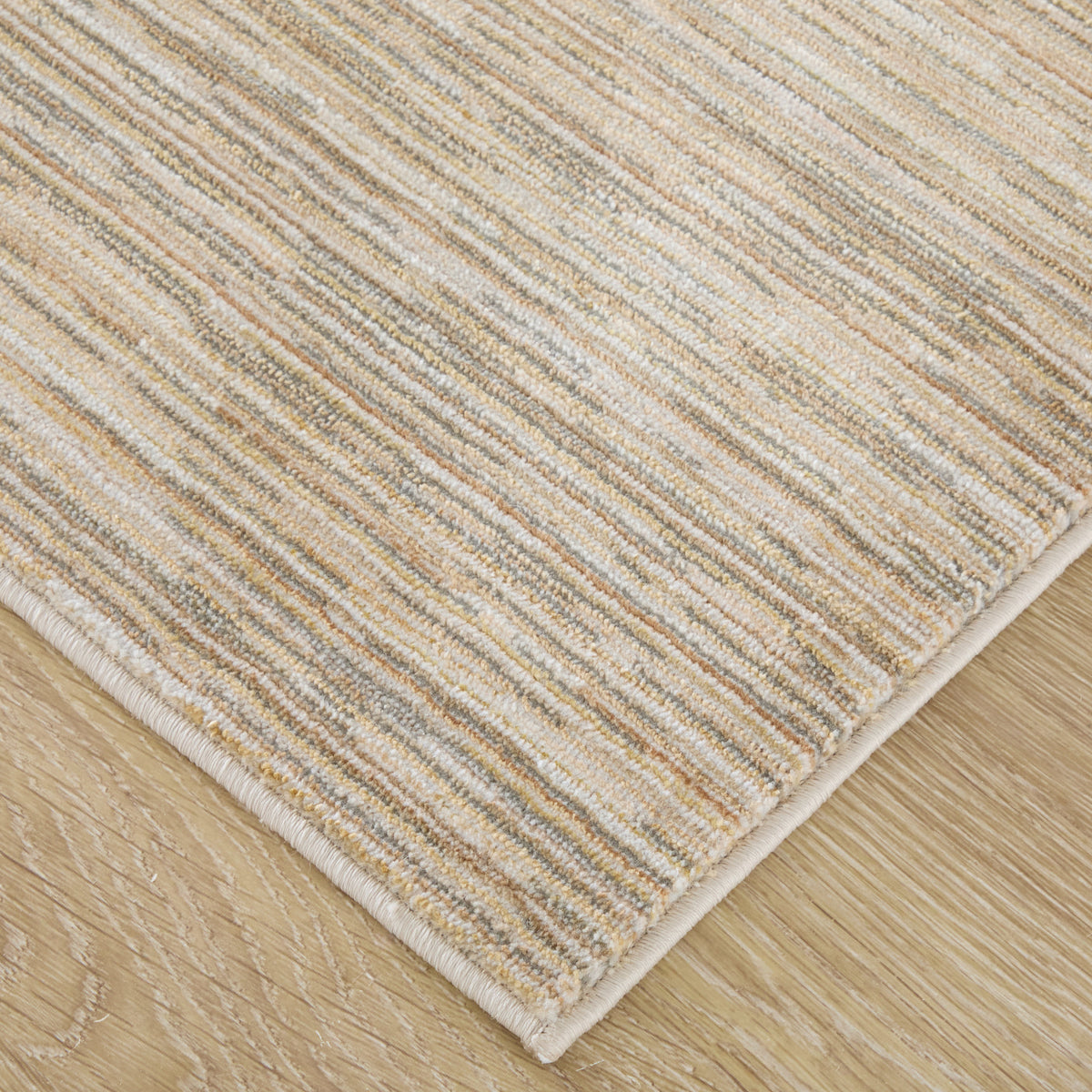 Priestley Modern Solid/Stripes Tan - Feizy Rug