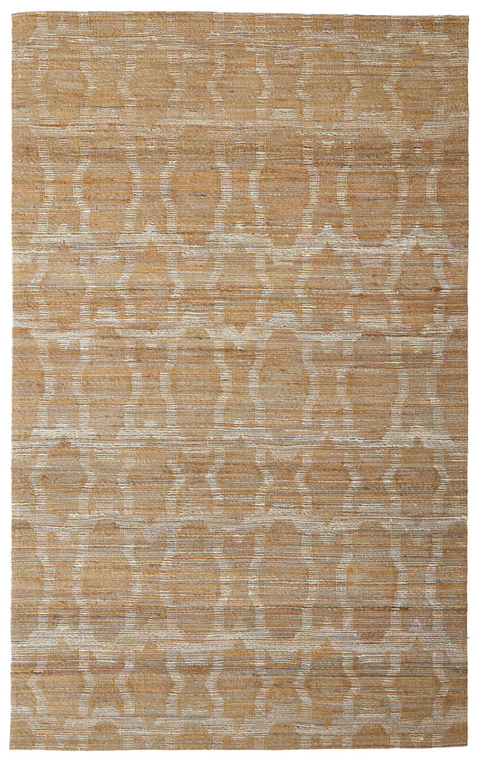 Lilliana Transitional/Bohemian & Eclectic/Casual Geometric/Ikat/Damask Tan/Ivory/Gold - Feizy Rug