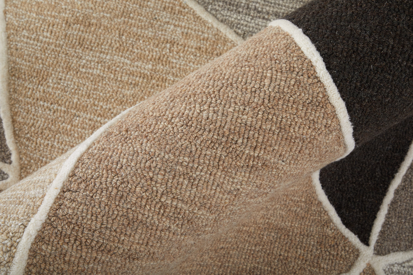 Kimball Transitional/Bohemian & Eclectic/Mid-Century Modern Abstract/Geometric/Patchwork Gray/Black/Brown - Feizy Rug