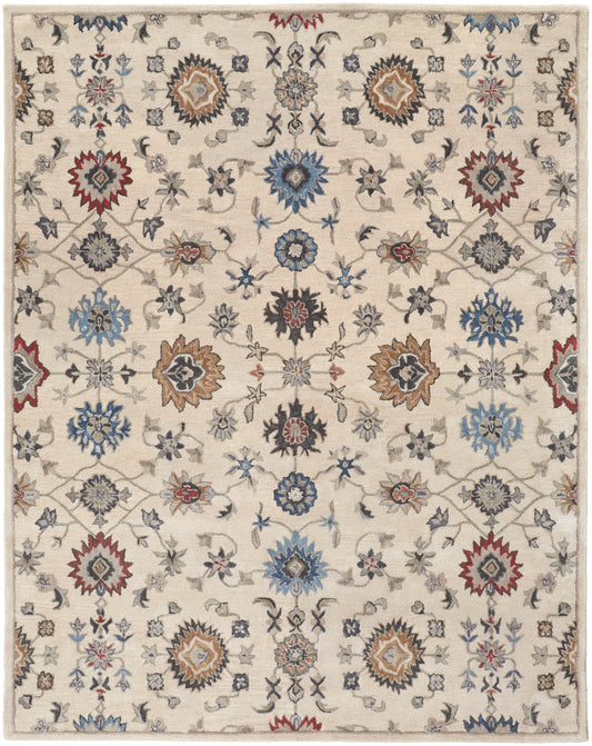 Rylan Transitional/Casual/Classic Ivory/Blue/Tan Area Rug