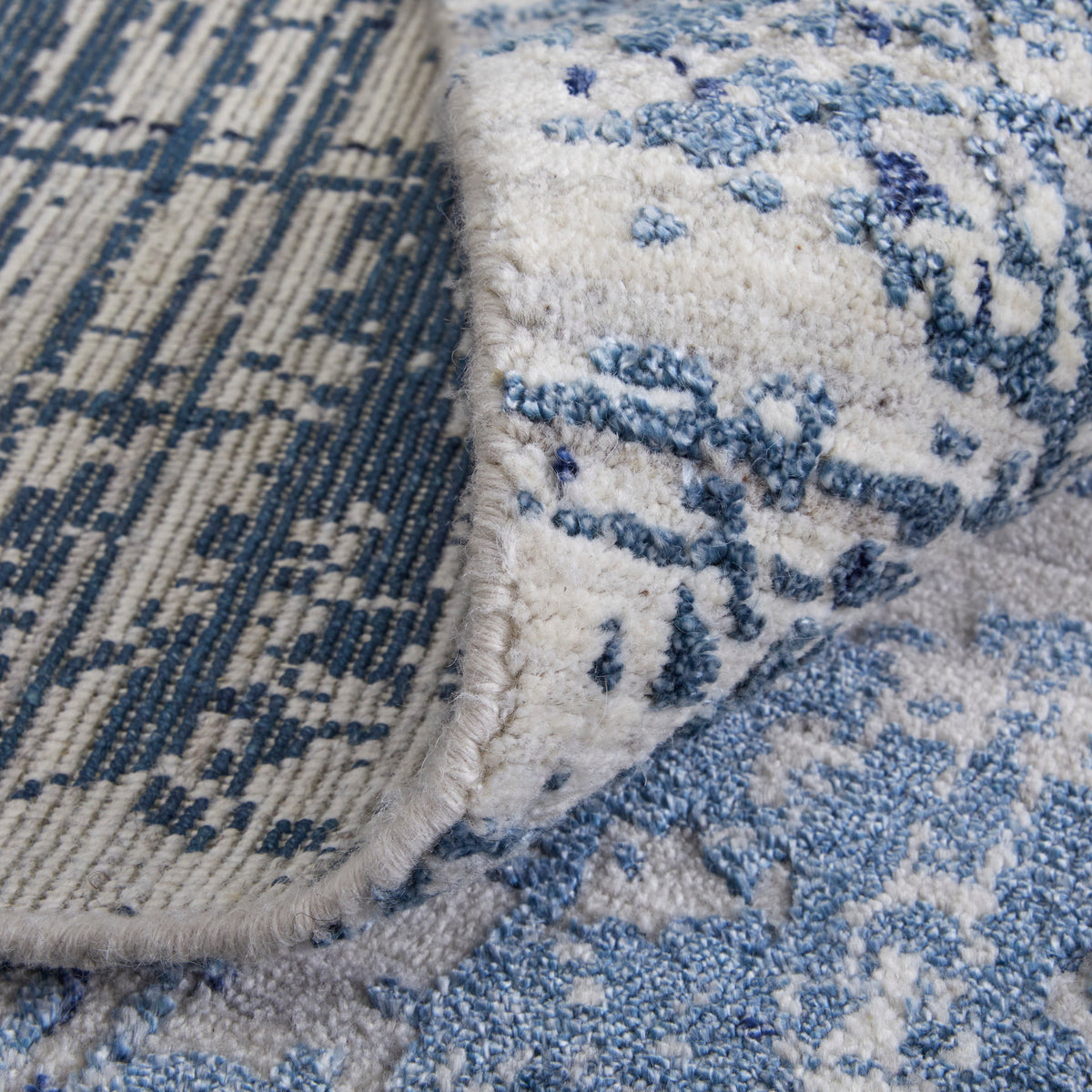 Eastfield Modern/Casual Abstract/Distressed Blue/Ivory 69AE - Feizy Rug