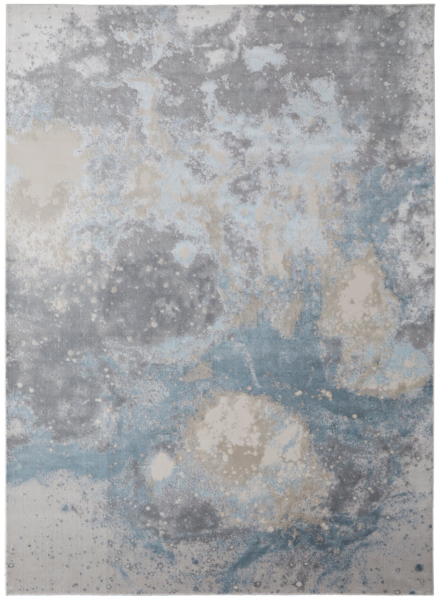 Astra Transitional/Industrial/Casual Abstract/Watercolor Blue/Gray - Feizy Rug