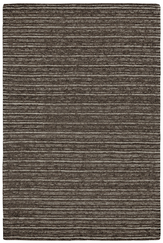 Morisco Transitional/Casual/Global Stripes/Abstract Brown/Ivory - Feizy Rug