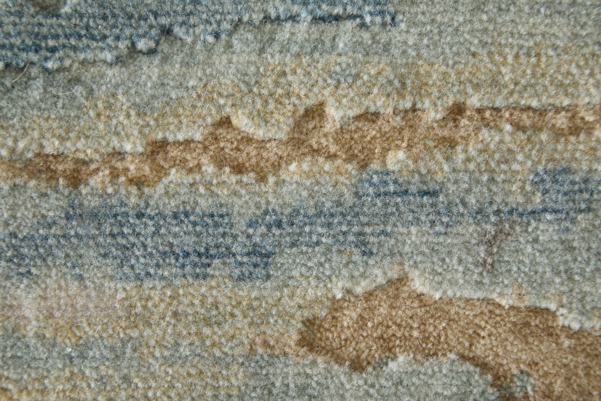 Jaxson Modern/Industrial Abstract/Watercolor Blue/Tan/Gray - Feizy Rug