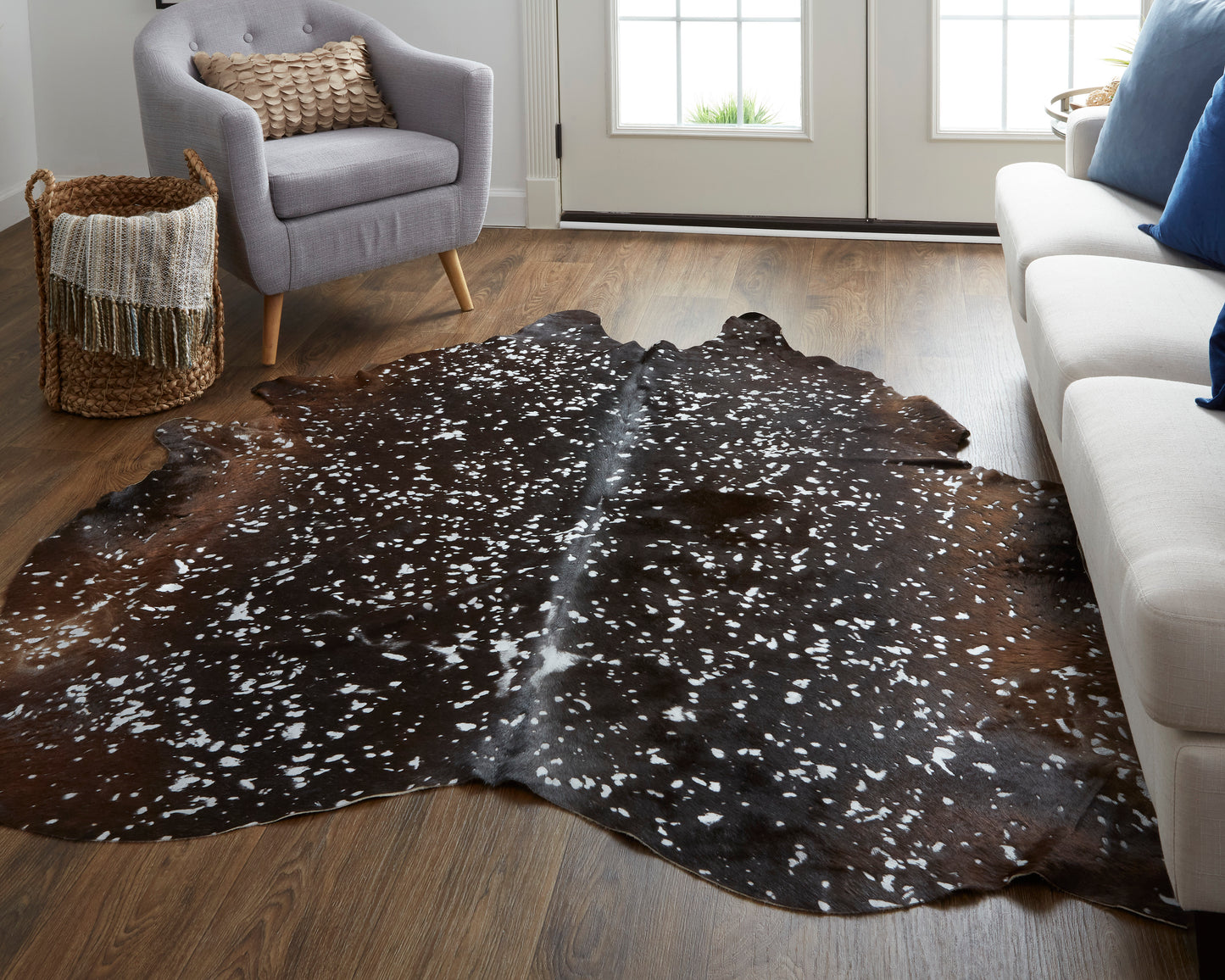 Ellyse Transitional/Cabin & Lodge Animal Print Silver/Brown - Feizy Rug