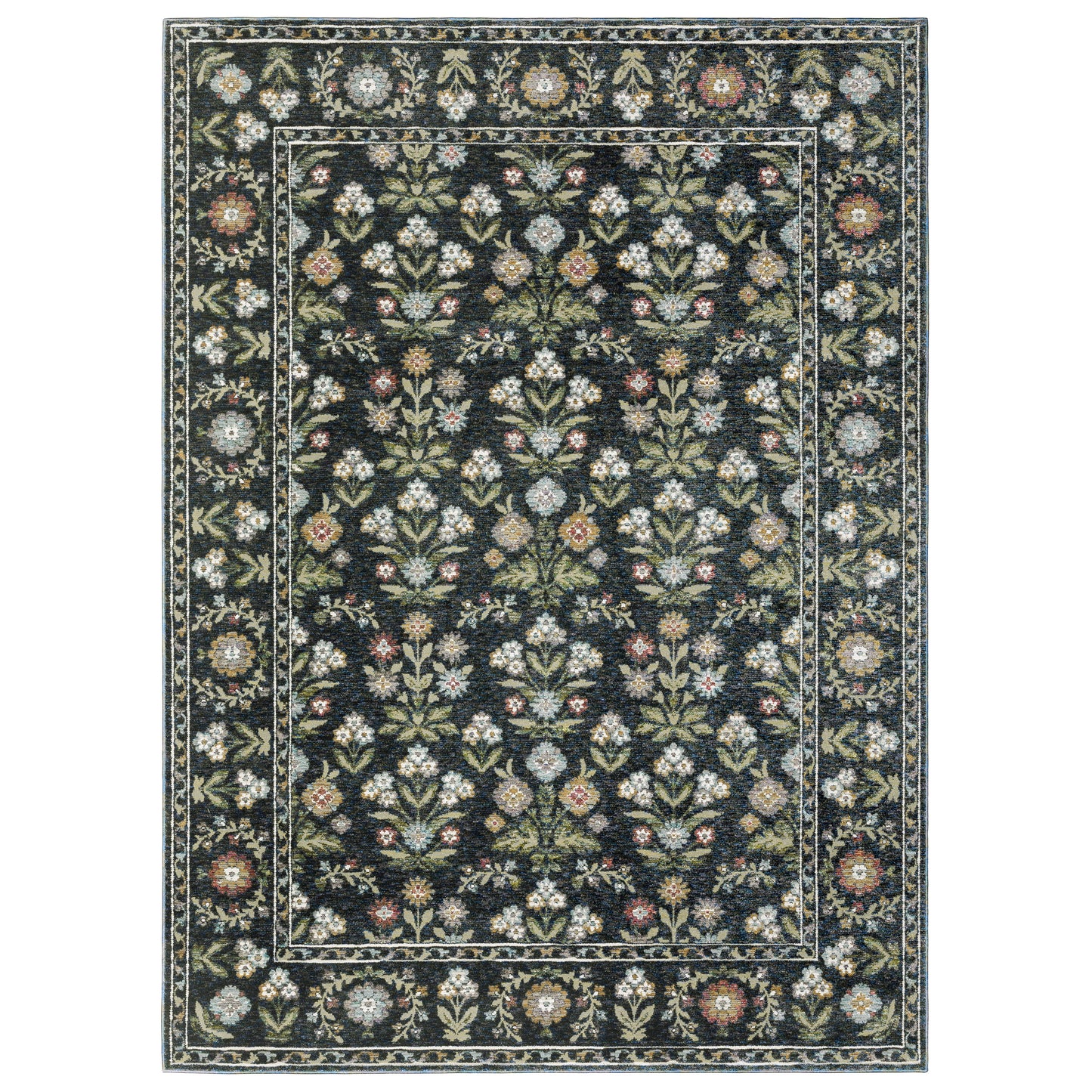 ANDORRA 3710A Blue Rug - ORIENTAL WEAVERS