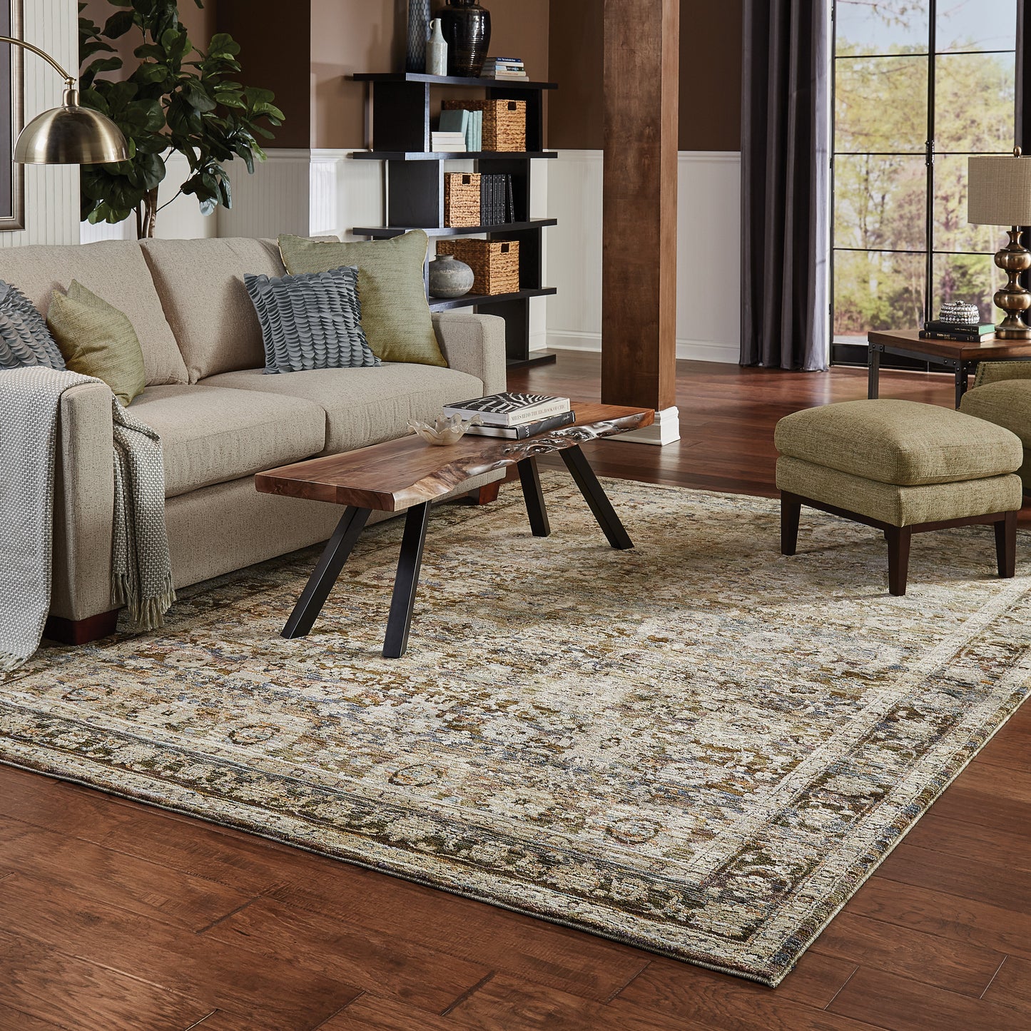 ANDORRA 7125C Green Rug - ORIENTAL WEAVERS