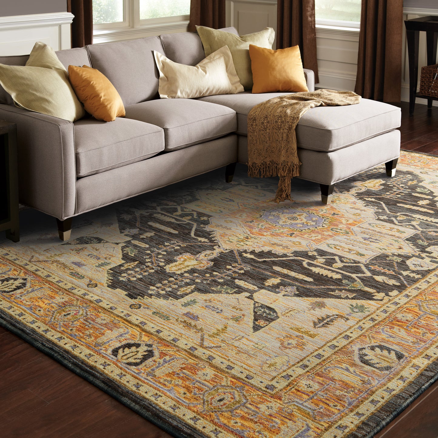 ANDORRA 7138B Gold Rug - ORIENTAL WEAVERS