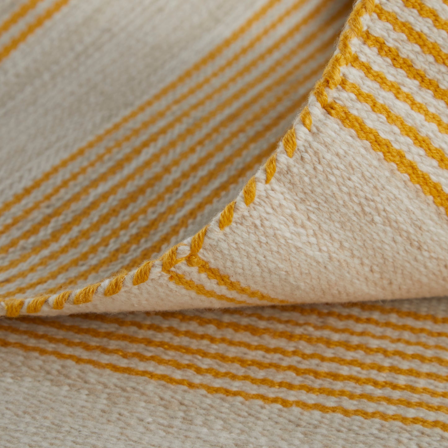 Duprine Transitional/Casual/Nautical & Coastal Stripes/Geometric Yellow/Ivory - Feizy Rug
