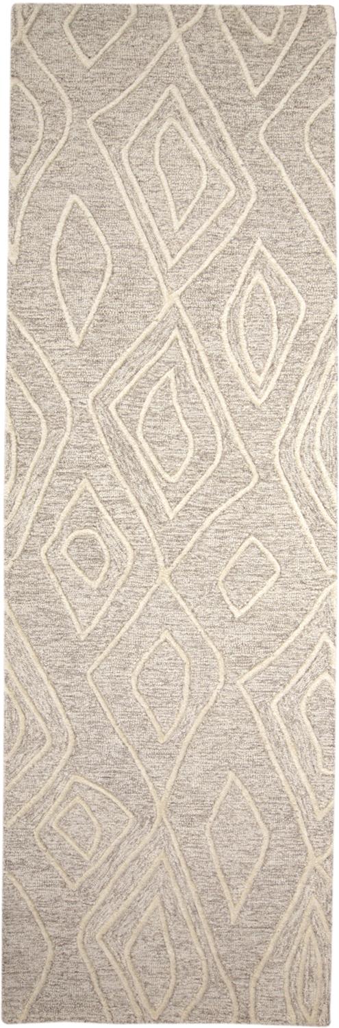 Enzo Transitional/Bohemian & Eclectic Diamond Tan/Ivory - Feizy Rug