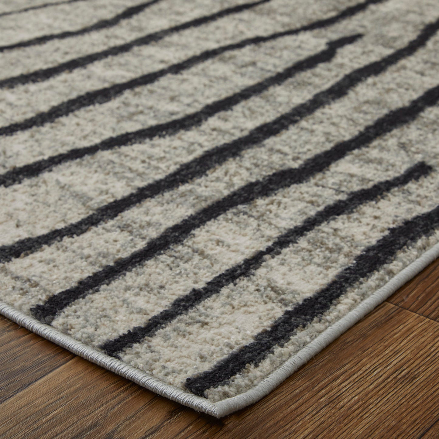 Kano Transitional/Industrial/Casual Gray/Black/Taupe Area Rug