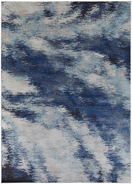 Edgemont Modern/Casual Abstract/Watercolor Blue/Ivory - Feizy Rug