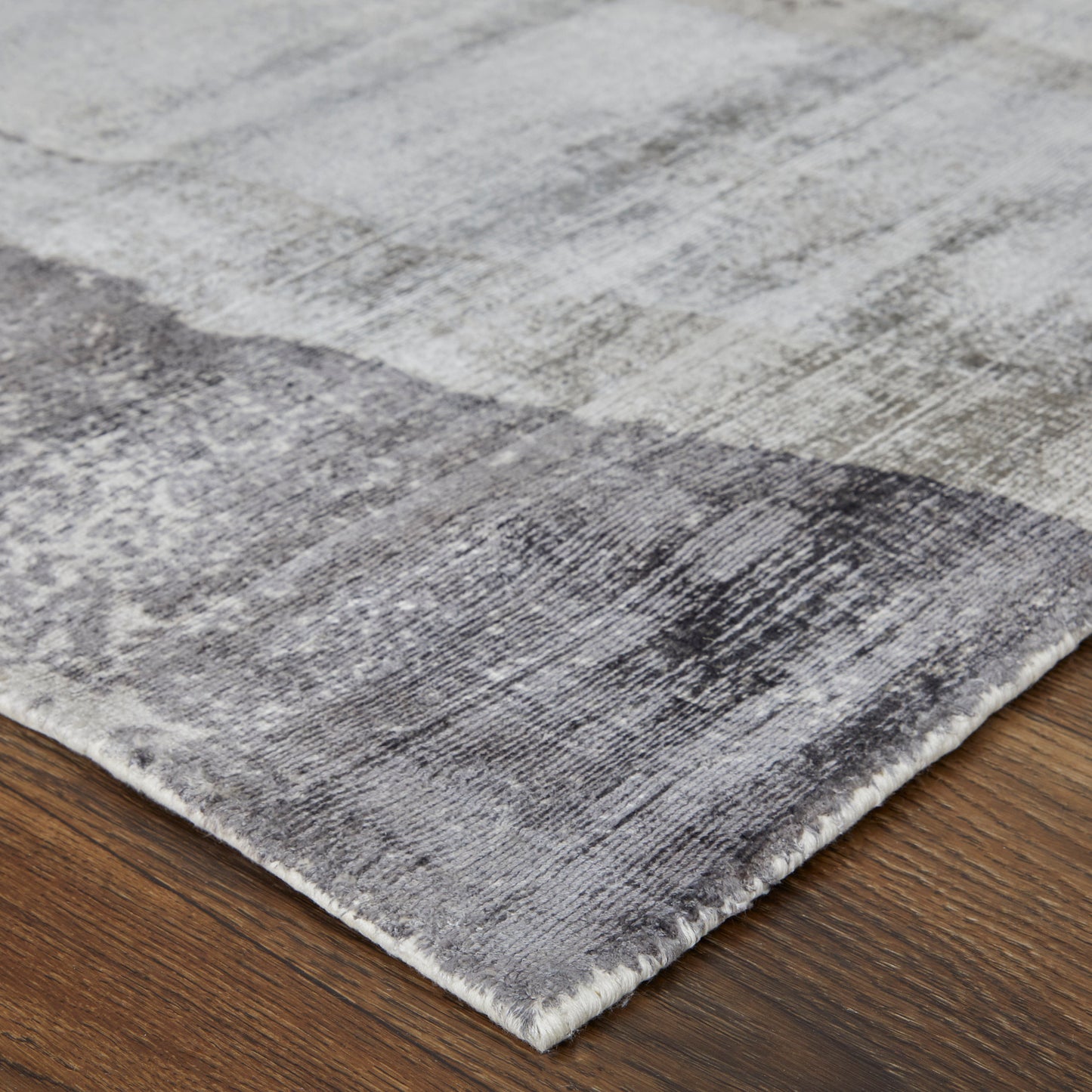 Emory Modern/Luxury & Glam/Casual Abstract/Watercolor Gray/Taupe/Ivory - Feizy Rug