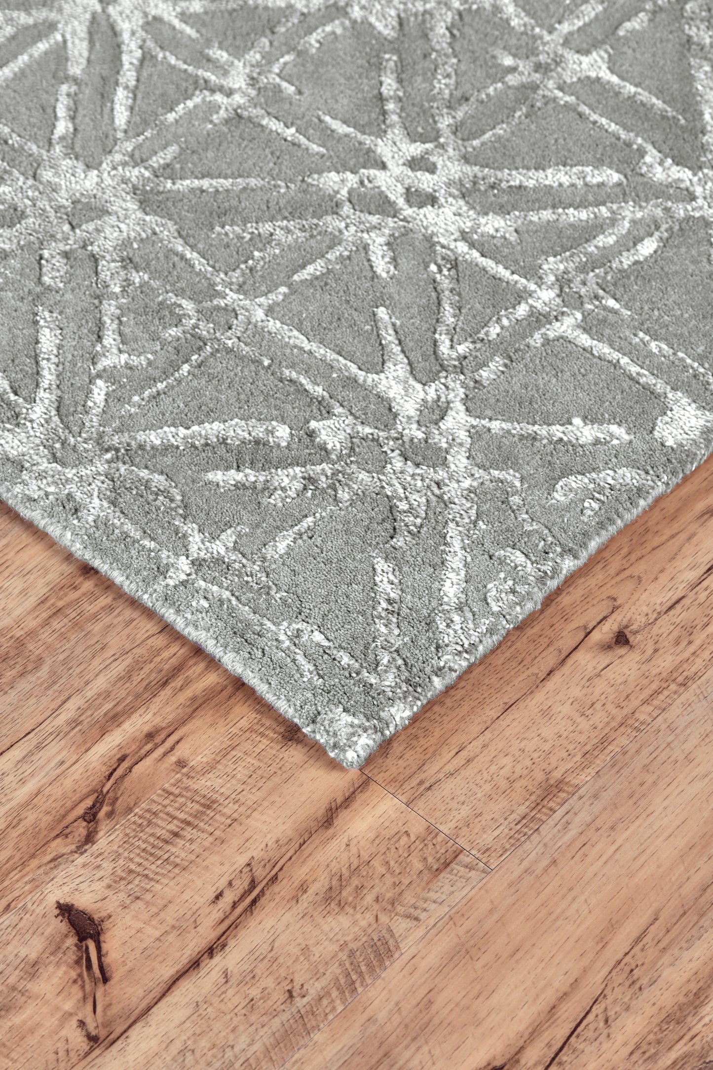 Manoa Transitional/Mid-Century Modern Geometric Gray/Silver - Feizy Rug