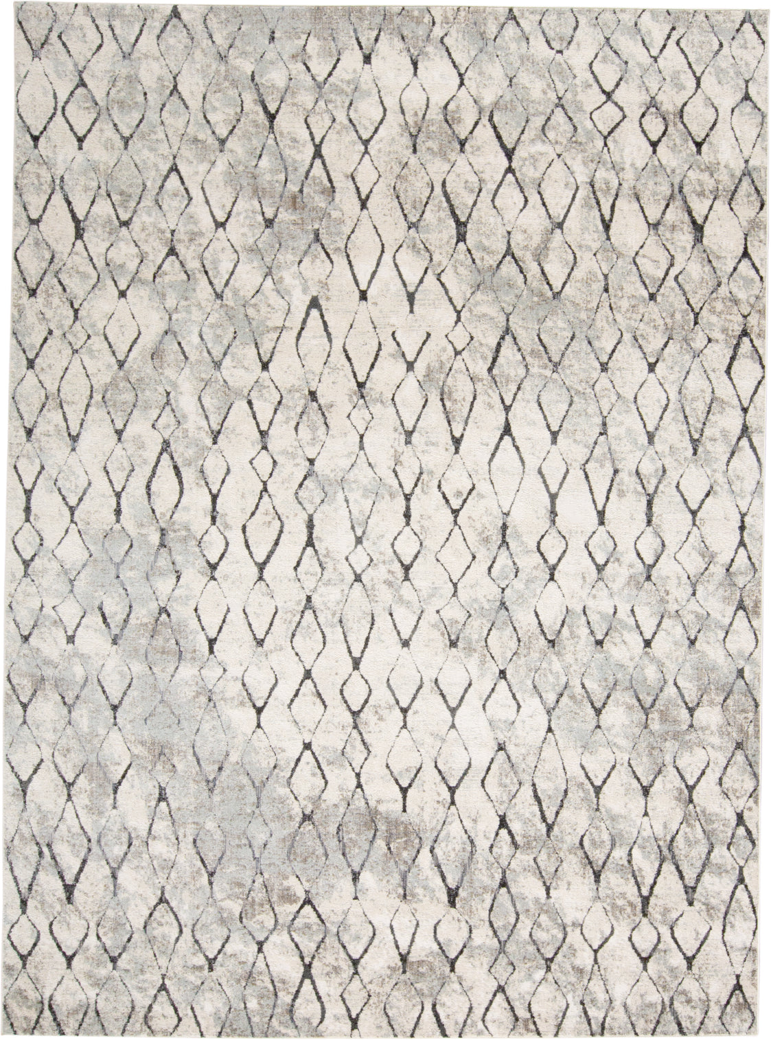 Kano Transitional/Global/Bohemian & Eclectic Diamond/Distressed Ivory/Gray/Taupe - Feizy Rug