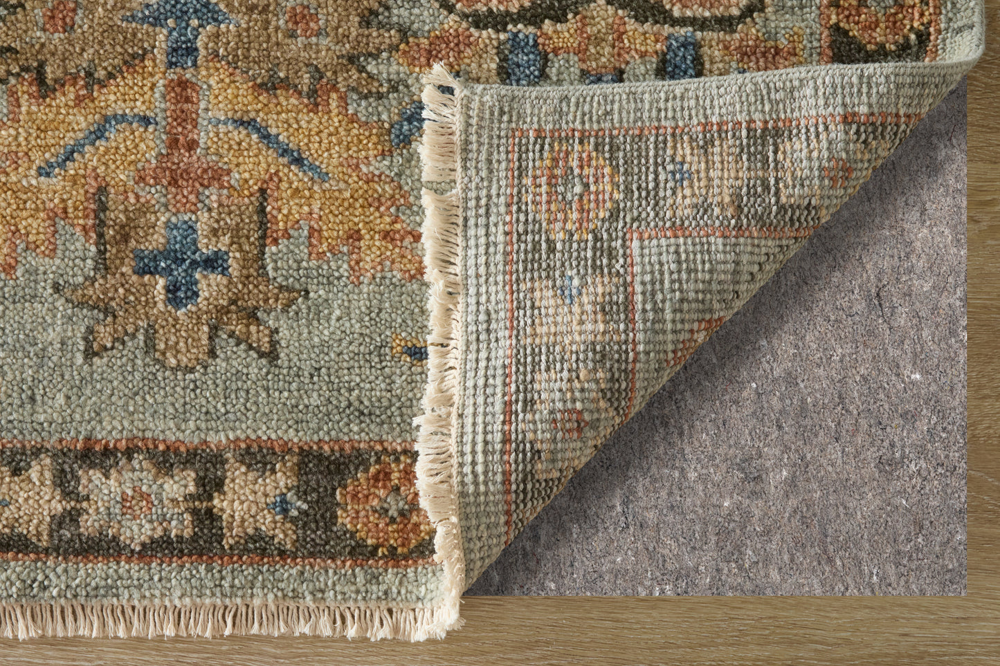 Carrington Traditional/Vintage/Classic Oriental/Bordered Gray/Gold/Red - Feizy Rug