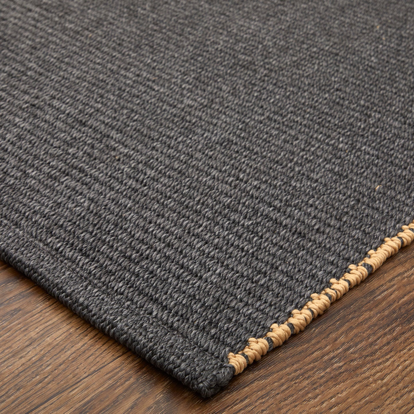 Theo Modern/Casual Solid Gray/Tan - Feizy Rug