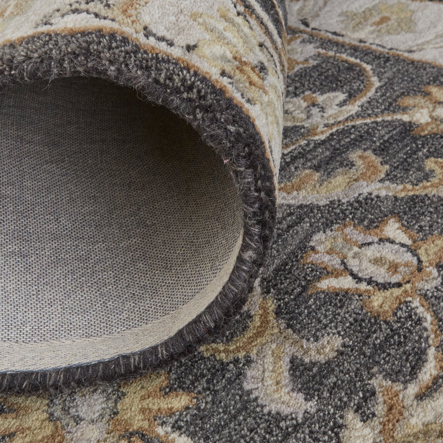 Eaton Traditional/Classic/Persian Oriental/Persian/Bordered Blue/Gray/Taupe - Feizy Rug