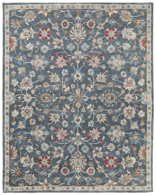 Rylan Transitional/Vintage/Casual Gray/Ivory/Red Accent Rug  Feizy Rugs Small Parcel,Feizy Rugs,Rylan,Gray/Ivory/Red,2' x 3',Accent Rug,Wool,Transitional/Vintage/Casual,India