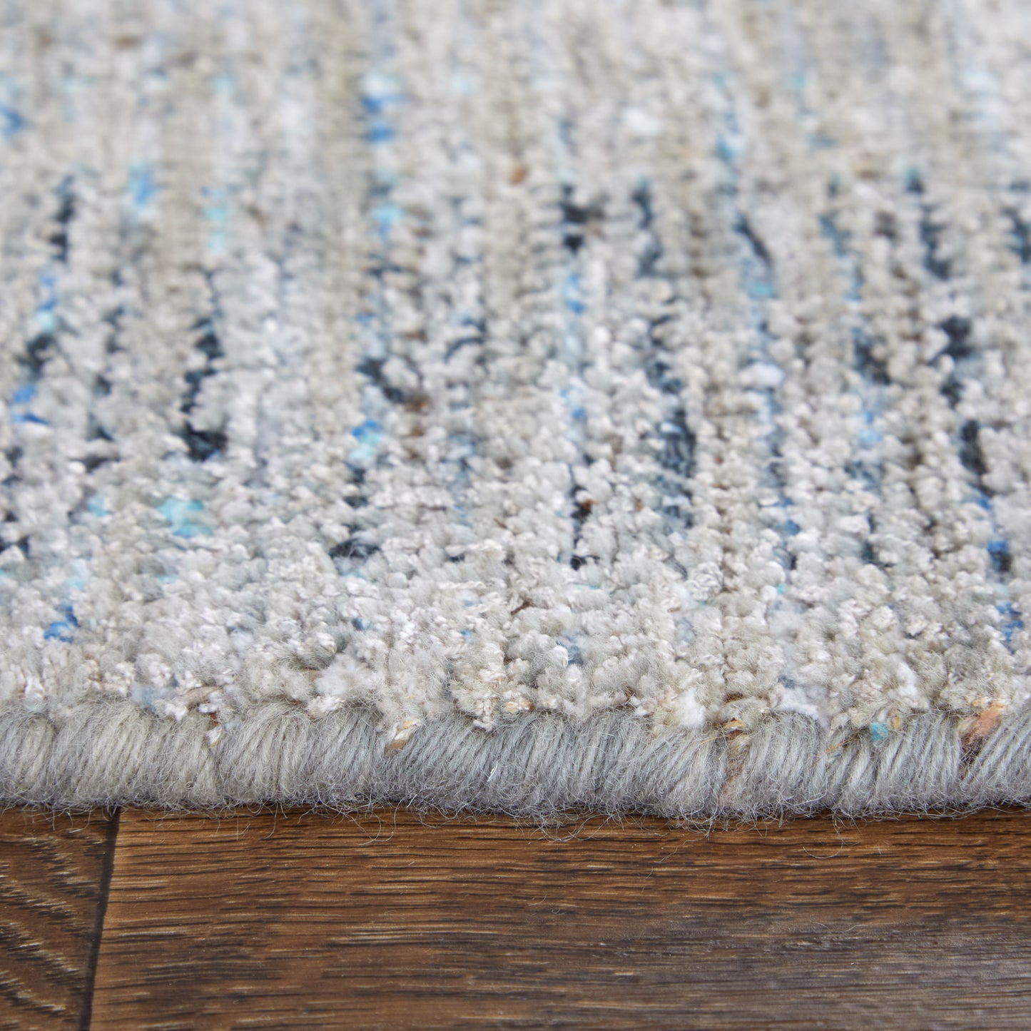 Caldwell Transitional/Bohemian & Eclectic/Casual Distressed/Bordered Gray/Blue/Taupe - Feizy Rug