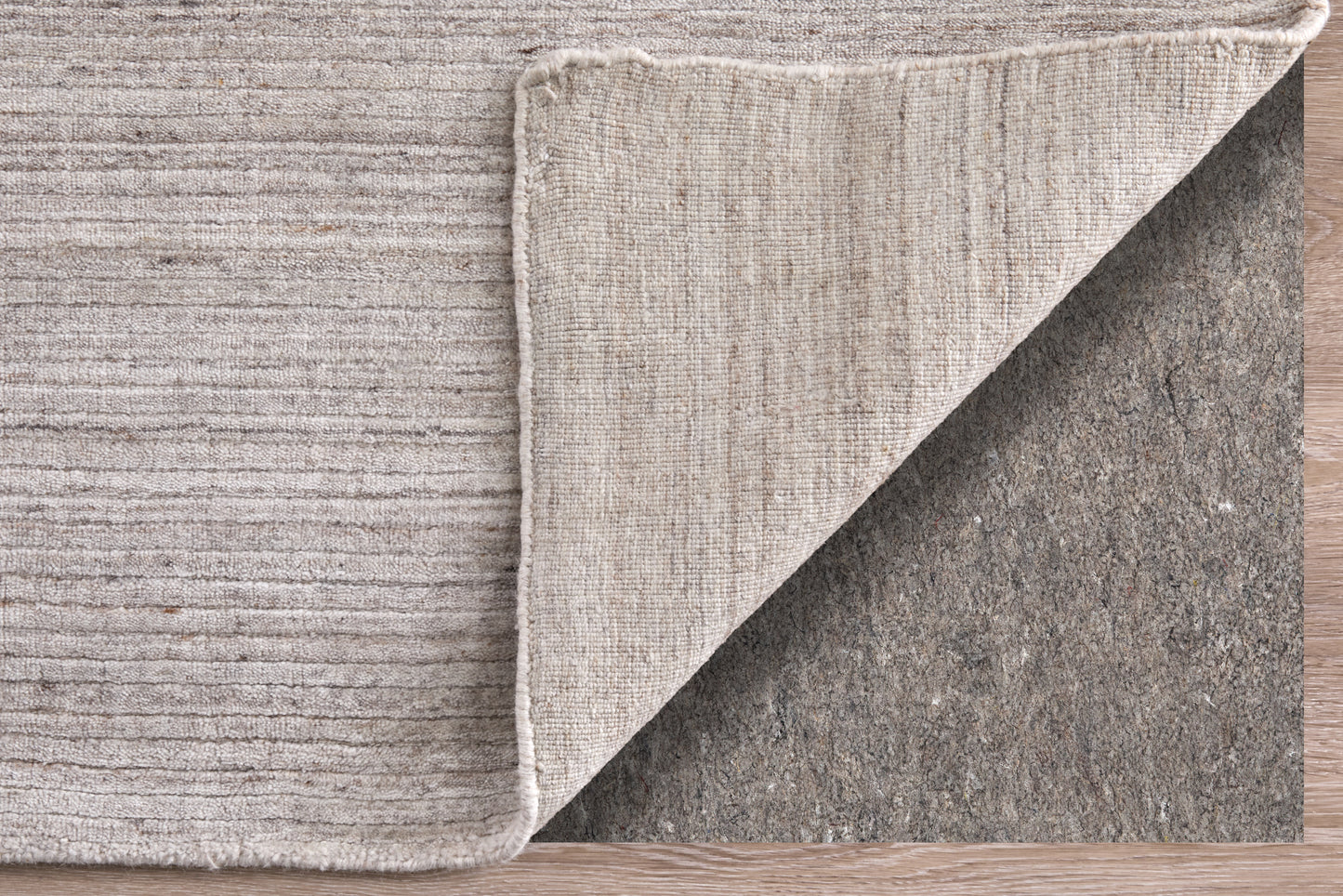 Lakewood Modern/Casual Solid/Distressed/Stripes Ivory/Tan - Feizy Rug