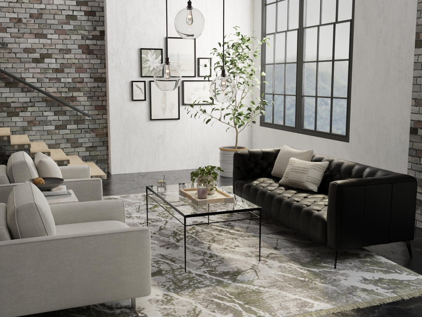 Cadiz Modern/Bohemian & Eclectic Gray/Green/Taupe Area Rug