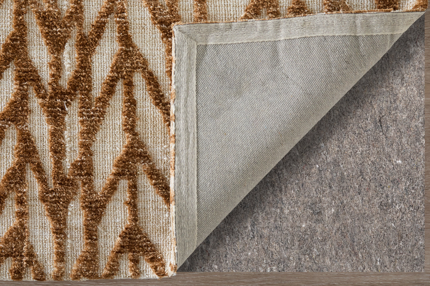 Colton Modern/Bohemian & Eclectic Chevron/Herringbone/Geometric Brown/Tan - Feizy Rug