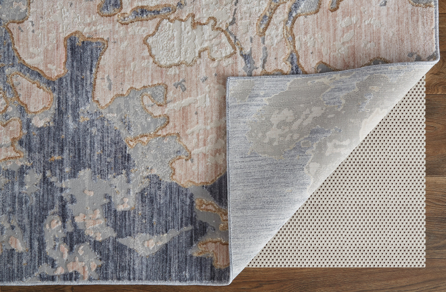 Laina Transitional/Casual Tan/Blue Accent Rug