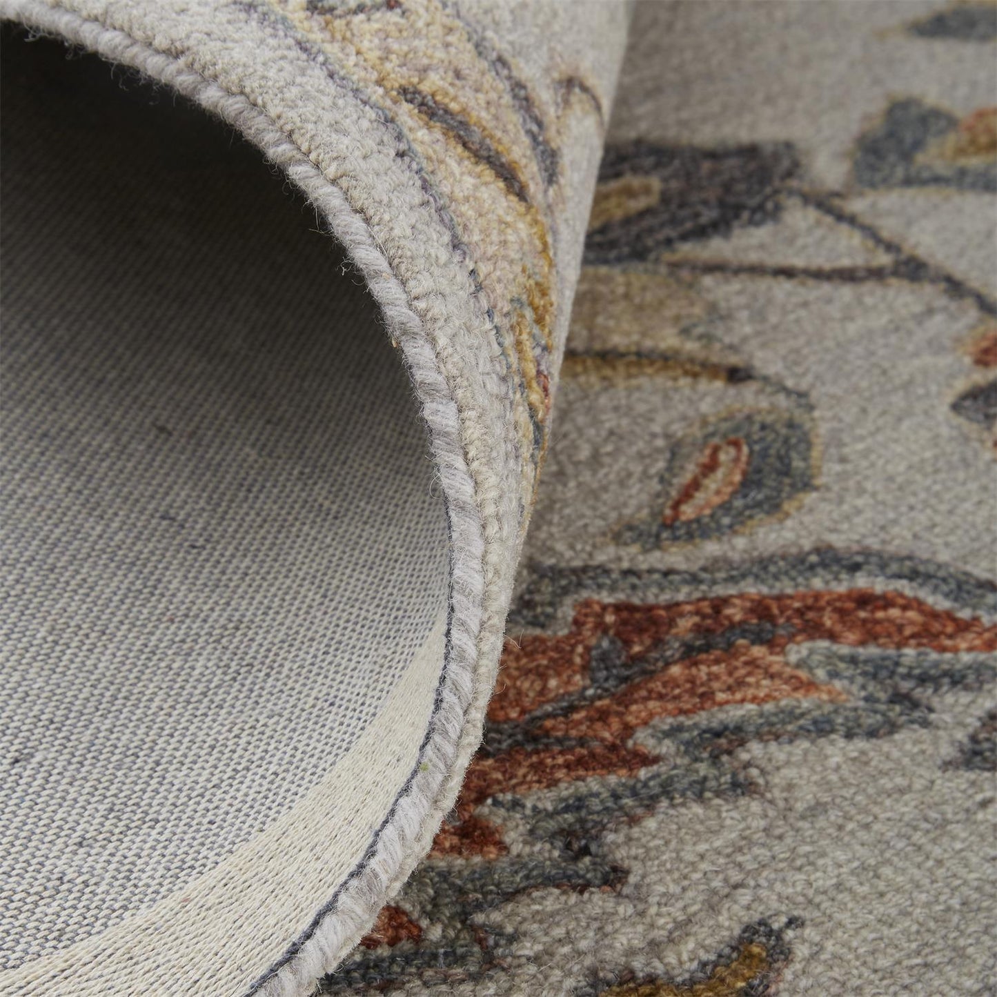 Fallon Traditional/Classic/Casual Oriental/Floral & Botanical Gray/Gold - Feizy Rug