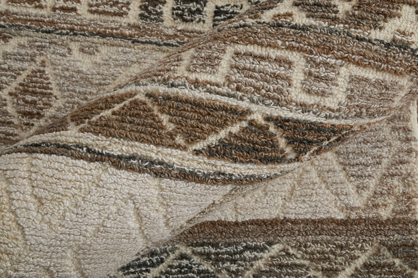 Asher Transitional/Bohemian & Eclectic/Casual Distressed/Moroccan Ivory/Tan/Gray - Feizy Rug