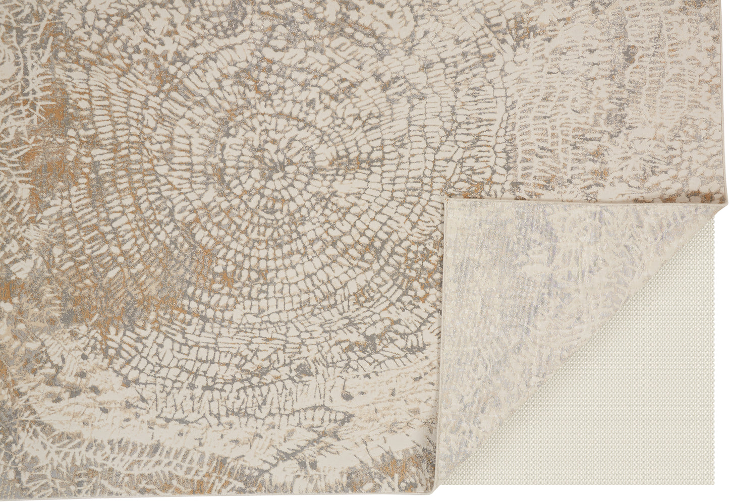 Parker Transitional/Casual Abstract Ivory/Tan/Gray - Feizy Rug