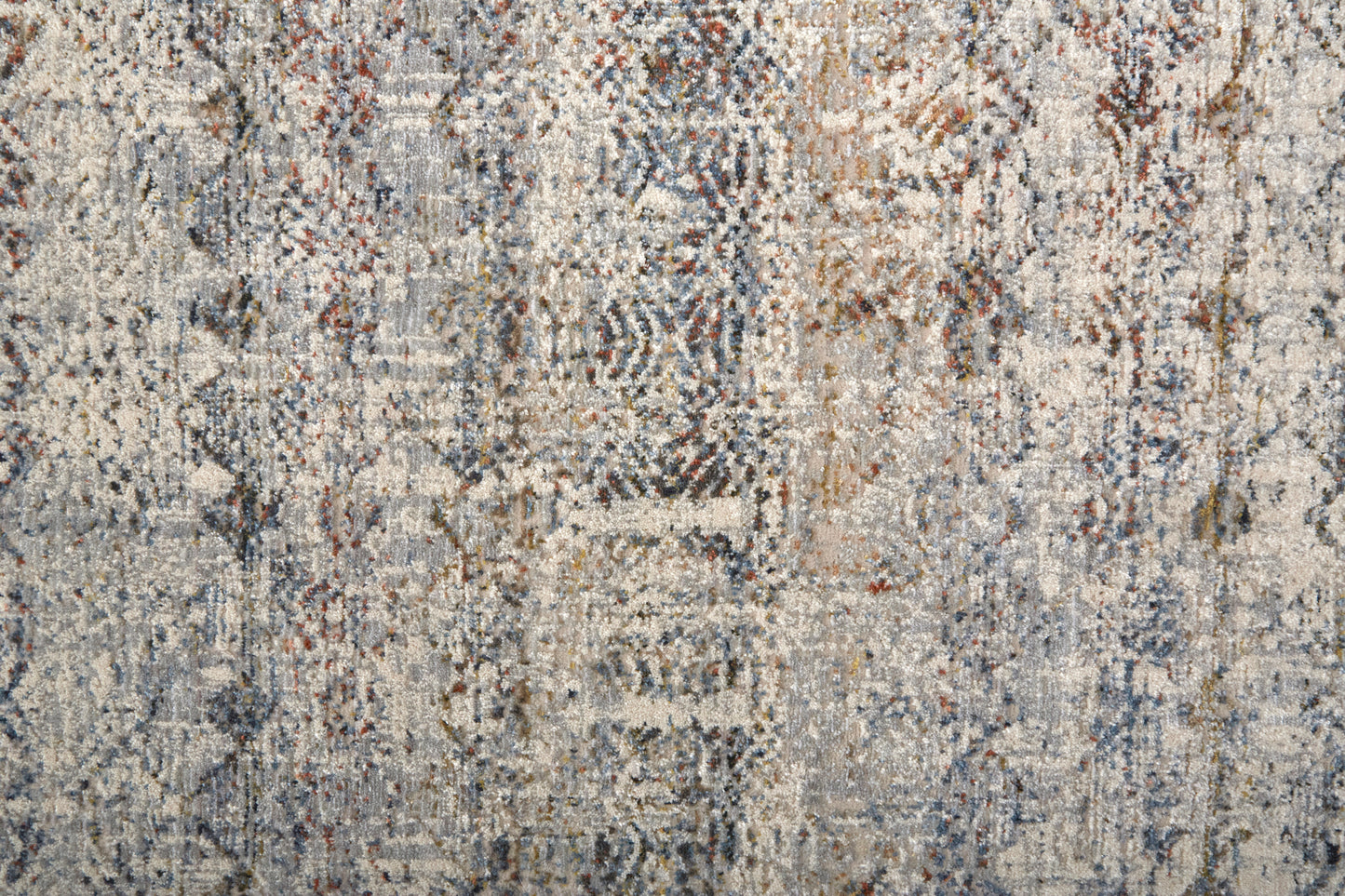 Kaia Transitional/Rustic/Farmhouse Tan/Ivory/Blue Accent Rug