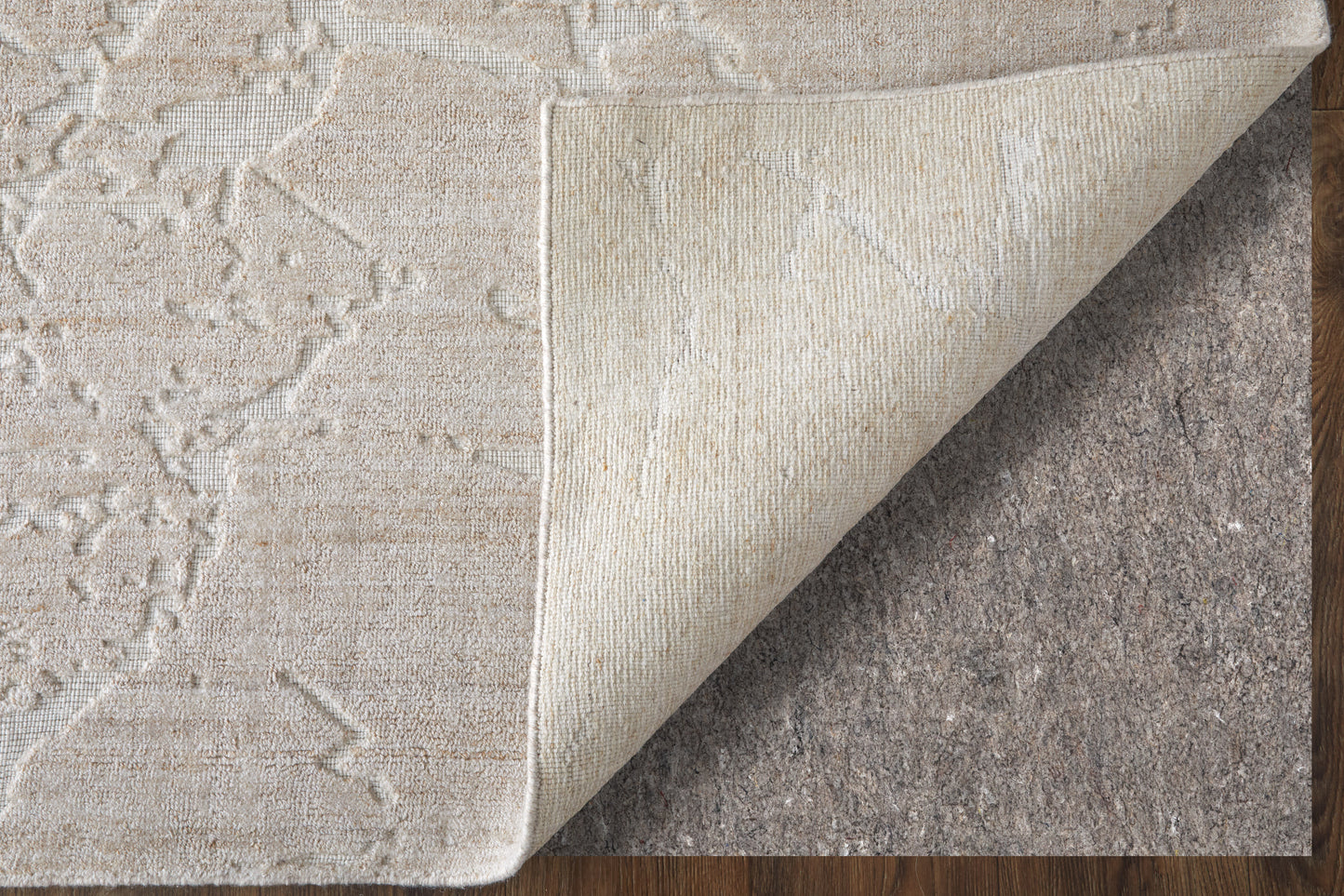 Aldrich Modern/Industrial/Casual Solid/Abstract Tan/Ivory - Feizy Rug