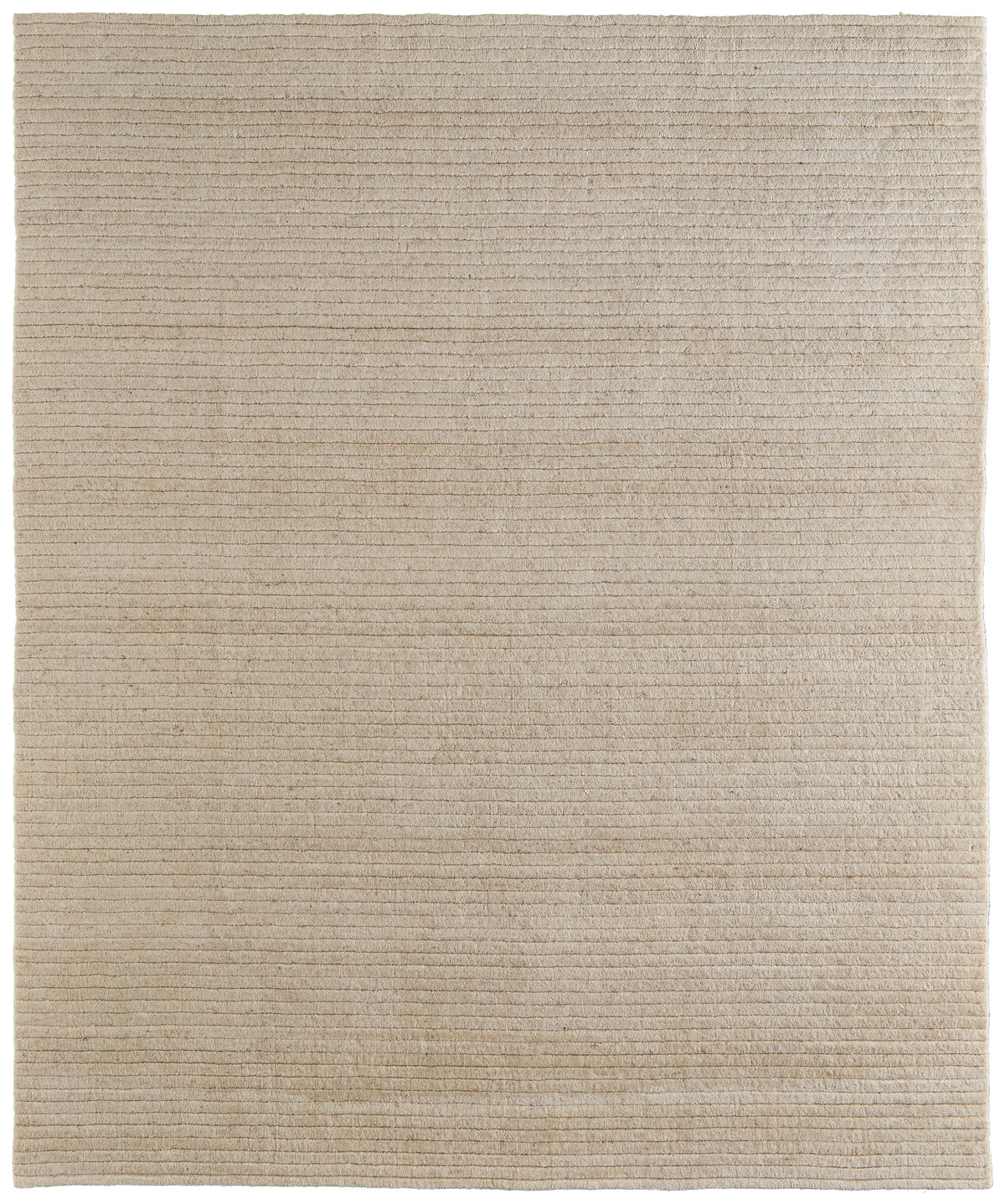 Cornerstone Modern/Casual Solid/Stripes Ivory - Feizy Rug