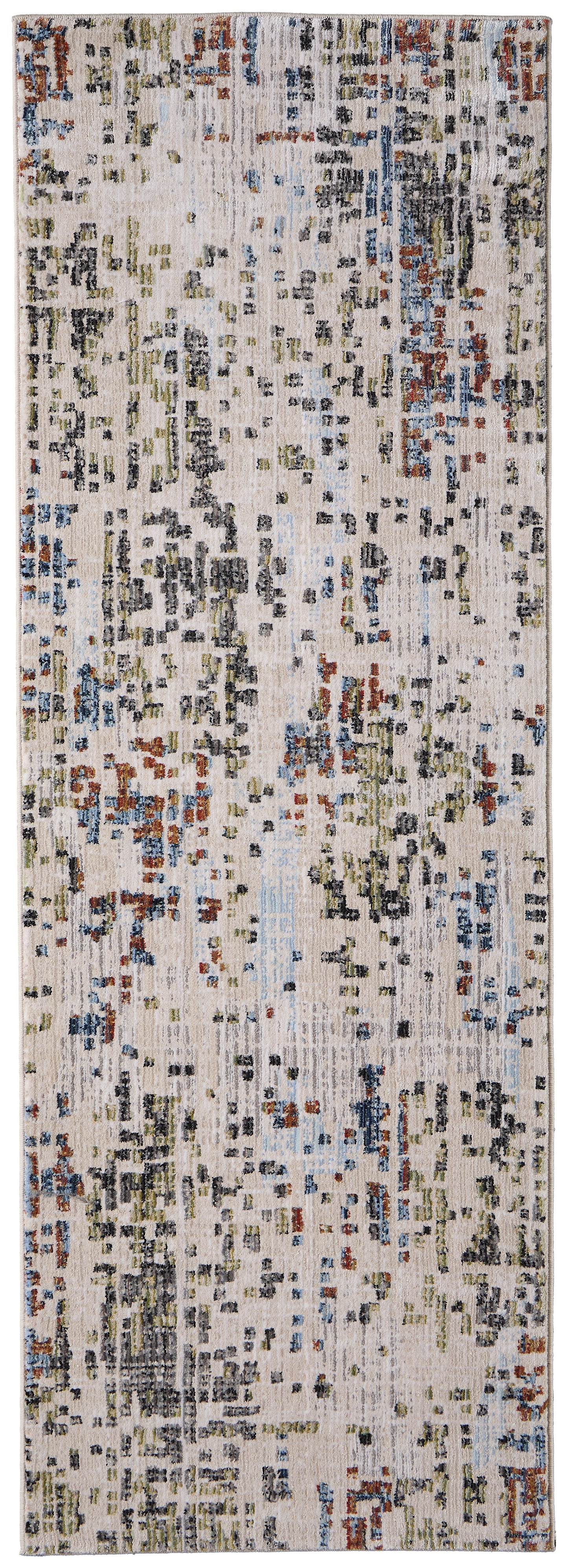 Sonora Modern/Casual/Mid-Century Modern Ivory/Green/Blue Runner  Feizy Rugs Small Parcel,Feizy Rugs,Sonora,Ivory/Green/Blue,2'6" x 7'3",Runner,Polypropylene/Polyester/Viscose,Modern/Casual/Mid-Century Modern,Turkey