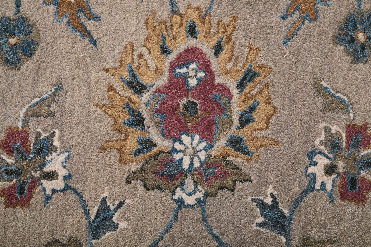 Rylan Transitional/Vintage/Casual Ivory/Taupe/Blue Area Rug