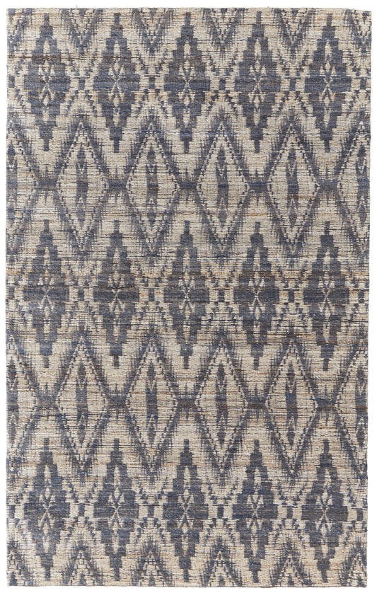 Lilliana Transitional/Bohemian & Eclectic/Farmhouse Geometric/Diamond/Ikat Gray/Tan - Feizy Rug