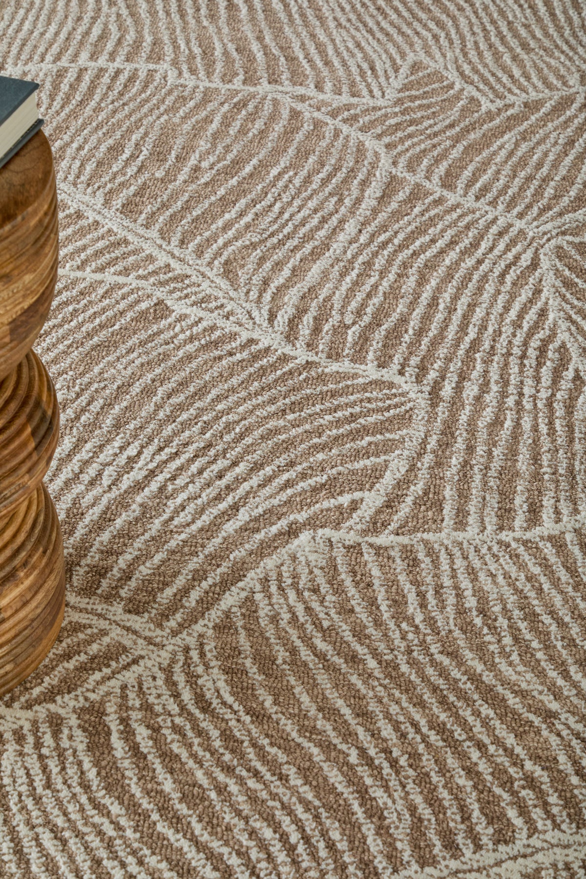Winston Modern/Nautical & Coastal Floral & Botanical/Bordered/Abstract Taupe/Ivory - Feizy Rug