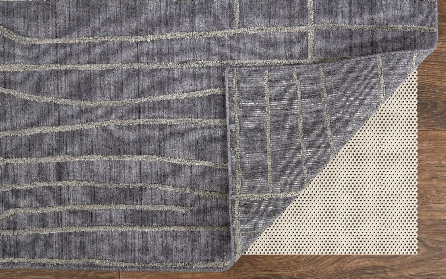 Haverhill Transitional/Casual Solid/Stripes Gray/Silver - Feizy Rug