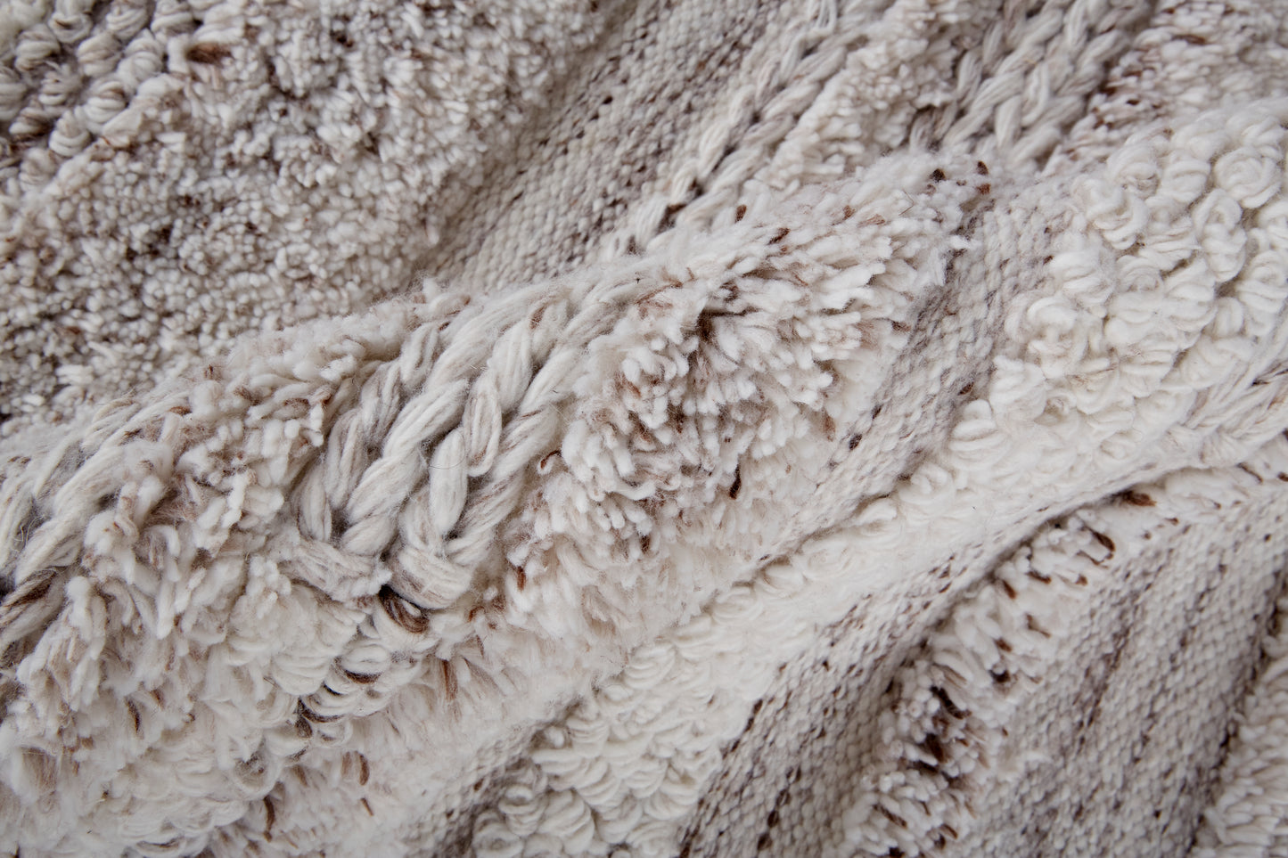 Alden Transitional/Casual/Scandinavian Stripes/Solid Ivory/Taupe - Feizy Rug