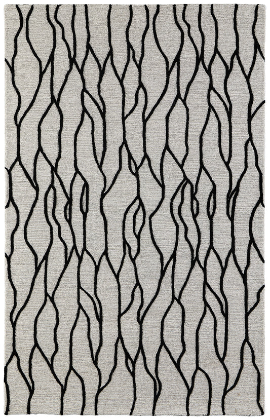 Enzo Transitional/Casual/Natural Ivory/Black/Taupe Area Rug