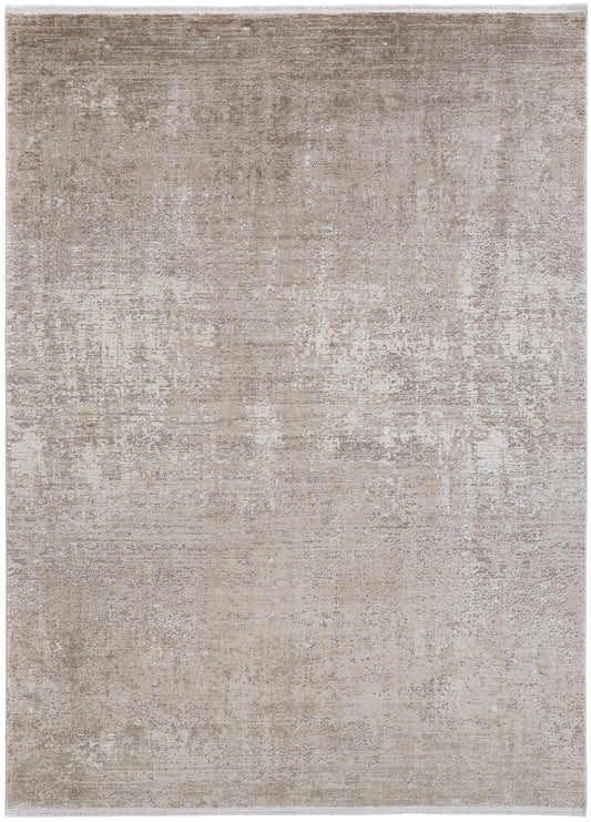 Cadiz Modern/Casual Tan/Ivory/Gray Accent Rug
