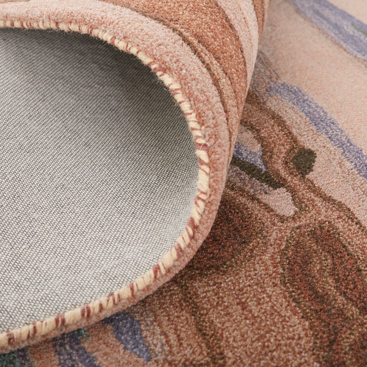 Amira Transitional/Industrial/Casual Abstract/Watercolor Red/Pink/Blue - Feizy Rug