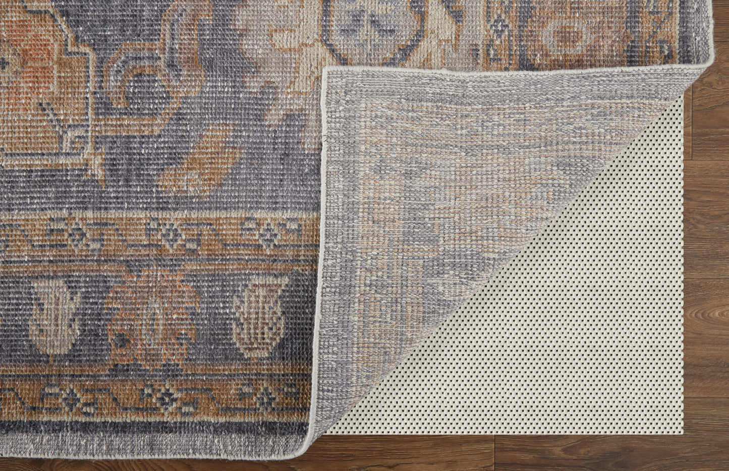 Wendover Transitional/Vintage/Bohemian & Eclectic Gray/Blue/Tan Accent Rug